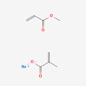 molecular formula C8H11NaO4 B14619732 Sodium;methyl prop-2-enoate;2-methylprop-2-enoate CAS No. 57292-01-0