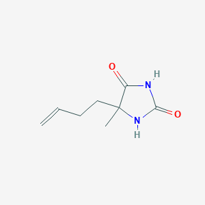 molecular formula C8H12N2O2 B14619751 2,4-Imidazolidinedione, 5-(3-butenyl)-5-methyl- CAS No. 59302-22-6