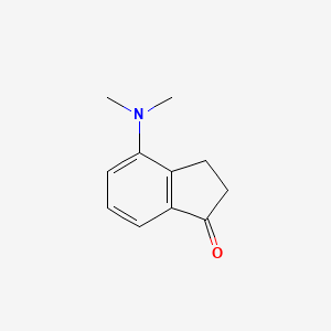 molecular formula C11H13NO B14619802 1H-Inden-1-one, 4-(dimethylamino)-2,3-dihydro- CAS No. 58161-38-9