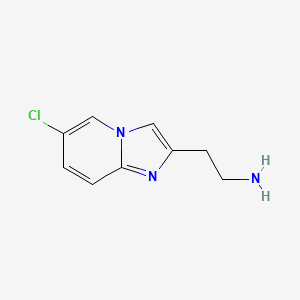 molecular formula C9H10ClN3 B1461981 2-(6-Chloroimidazo[1,2-a]pyridin-2-yl)ethanamine CAS No. 1019111-32-0