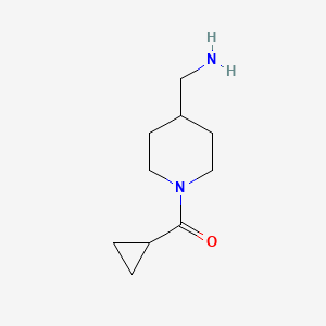 molecular formula C10H18N2O B1461982 1-[1-(Cyclopropylcarbonyl)piperidin-4-yl]methanamine CAS No. 915922-83-7