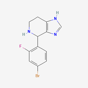 molecular formula C12H11BrFN3 B1461984 4-(4-bromo-2-fluorophenyl)-4,5,6,7-tetrahydro-3H-imidazo[4,5-c]pyridine CAS No. 1010881-22-7