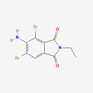 molecular formula C10H8Br2N2O2 B14619860 5-Amino-4,6-dibromo-2-ethyl-1H-isoindole-1,3(2H)-dione CAS No. 60878-39-9