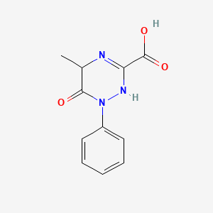 molecular formula C11H11N3O3 B1461987 5-Methyl-6-oxo-1-phenyl-1,4,5,6-tetrahydro-1,2,4-triazine-3-carboxylic acid CAS No. 1214640-04-6