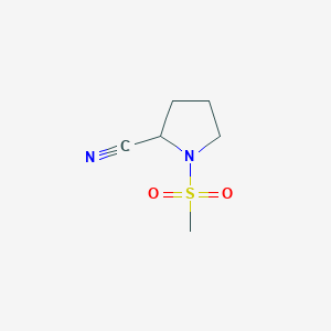 molecular formula C6H10N2O2S B1461988 1-(Methylsulfonyl)pyrrolidine-2-carbonitrile CAS No. 1049606-01-0