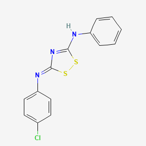 (3Z)-3-[(4-Chlorophenyl)imino]-N-phenyl-3H-1,2,4-dithiazol-5-amine