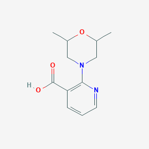 molecular formula C12H16N2O3 B1461993 2-(2,6-Dimethylmorpholino)nicotinic acid CAS No. 1019371-76-6