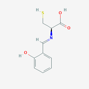 molecular formula C10H11NO3S B14619977 N-[(6-Oxocyclohexa-2,4-dien-1-ylidene)methyl]-L-cysteine CAS No. 57355-94-9