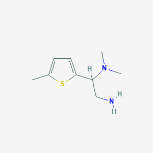 molecular formula C9H16N2S B1462006 [2-氨基-1-(5-甲基噻吩-2-基)乙基]二甲胺 CAS No. 1094226-83-1