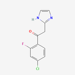 1-(4-chloro-2-fluorophenyl)-2-(1H-imidazol-2-yl)ethan-1-one