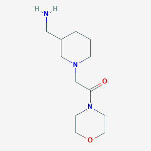 molecular formula C12H23N3O2 B1462012 2-[3-(Aminomethyl)piperidin-1-yl]-1-(morpholin-4-yl)ethan-1-one CAS No. 1019340-54-5