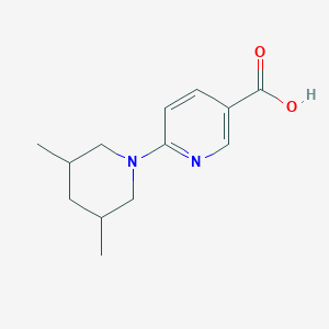 molecular formula C13H18N2O2 B1462014 6-(3,5-二甲基哌啶-1-基)吡啶-3-羧酸 CAS No. 1019385-52-4