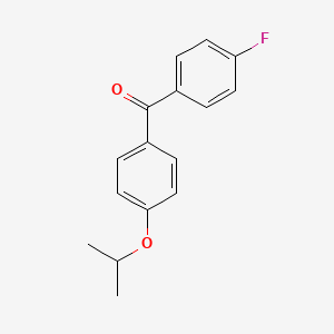 molecular formula C16H15FO2 B1462024 (4-Fluorophenyl)-(4-isopropoxyphenyl)-methanone CAS No. 1097018-70-6