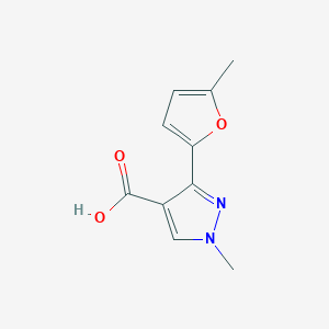 molecular formula C10H10N2O3 B1462027 1-Methyl-3-(5-methylfuran-2-yl)-1h-pyrazole-4-carboxylic acid CAS No. 1152509-79-9