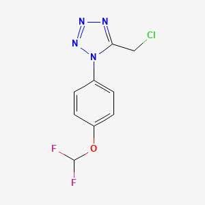 molecular formula C9H7ClF2N4O B1462028 5-(氯甲基)-1-[4-(二氟甲氧基)苯基]-1H-1,2,3,4-四唑 CAS No. 1094370-85-0