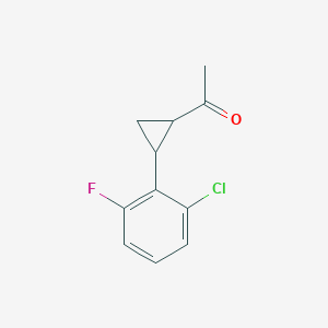 1-[2-(2-Chloro-6-fluorophenyl)cyclopropyl]ethan-1-one