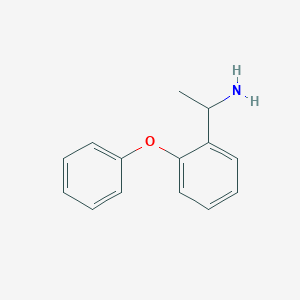 molecular formula C14H15NO B1462031 1-(2-Phenoxyphenyl)ethan-1-amine CAS No. 1019573-79-5
