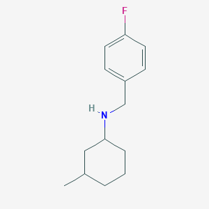molecular formula C14H20FN B1462047 N-[(4-fluorophenyl)methyl]-3-methylcyclohexan-1-amine CAS No. 1019602-23-3