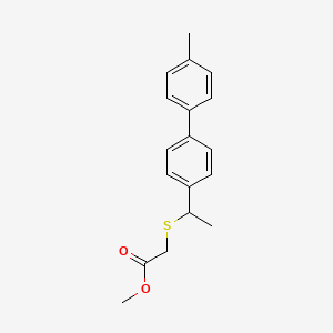 Methyl {[1-(4'-methyl[1,1'-biphenyl]-4-yl)ethyl]sulfanyl}acetate