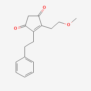 4-(2-Methoxyethyl)-5-(2-phenylethyl)cyclopent-4-ene-1,3-dione