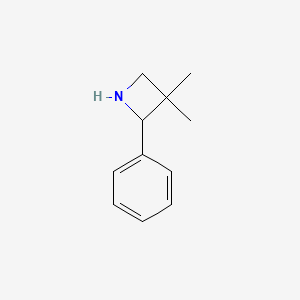 molecular formula C11H15N B1462052 3,3-Dimethyl-2-phenylazetidine CAS No. 16917-48-9