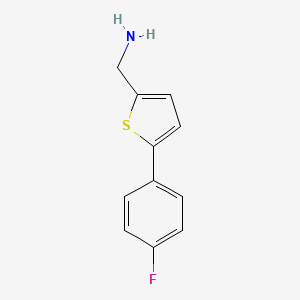 molecular formula C11H10FNS B1462053 (5-(4-氟苯基)噻吩-2-基)甲胺 CAS No. 1094282-45-7