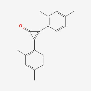 molecular formula C19H18O B14620564 2,3-Bis(2,4-dimethylphenyl)cycloprop-2-en-1-one CAS No. 60598-10-9