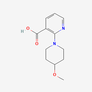 molecular formula C12H16N2O3 B1462058 2-(4-Methoxypiperidin-1-yl)pyridine-3-carboxylic acid CAS No. 1096353-29-5