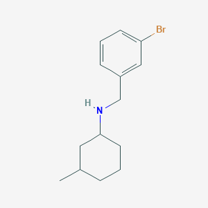 molecular formula C14H20BrN B1462060 N-[(3-bromophenyl)methyl]-3-methylcyclohexan-1-amine CAS No. 1096791-38-6