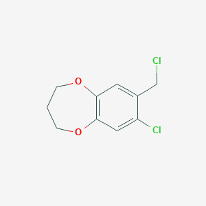 molecular formula C10H10Cl2O2 B1462064 7-chloro-8-(chloromethyl)-3,4-dihydro-2H-1,5-benzodioxepine CAS No. 1094323-67-7
