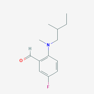 molecular formula C13H18FNO B1462071 5-Fluoro-2-[methyl(2-methylbutyl)amino]benzaldehyde CAS No. 1096809-56-1