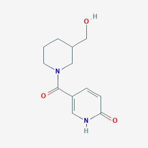 molecular formula C12H16N2O3 B1462075 (3-(Hydroxymethyl)piperidin-1-yl)(6-hydroxypyridin-3-yl)methanone CAS No. 1156804-69-1