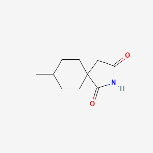 molecular formula C10H15NO2 B1462077 8-Methyl-2-azaspiro[4.5]decane-1,3-dione CAS No. 871876-20-9