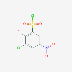 3-Chloro-2-fluoro-5-nitrobenzene-1-sulfonyl chloride