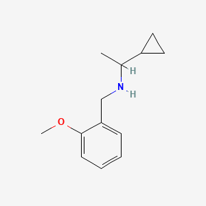 molecular formula C13H19NO B1462081 (1-Cyclopropylethyl)[(2-methoxyphenyl)methyl]amine CAS No. 1019473-81-4