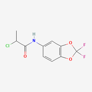 molecular formula C10H8ClF2NO3 B1462083 2-chloro-N-(2,2-difluoro-2H-1,3-benzodioxol-5-yl)propanamide CAS No. 1019382-22-9