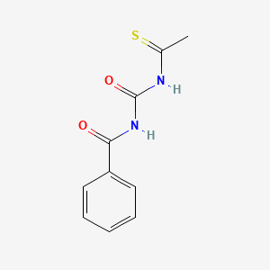 molecular formula C10H10N2O2S B14620902 Benzamide, N-[[(1-thioxoethyl)amino]carbonyl]- CAS No. 58554-12-4