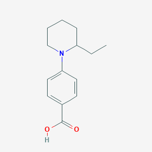 molecular formula C14H19NO2 B1462097 4-(2-Ethylpiperidin-1-yl)benzoic acid CAS No. 1094943-17-5