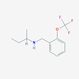 molecular formula C12H16F3NO B1462104 （丁烷-2-基）({[2-(三氟甲氧基)苯基]甲基})胺 CAS No. 1019551-95-1