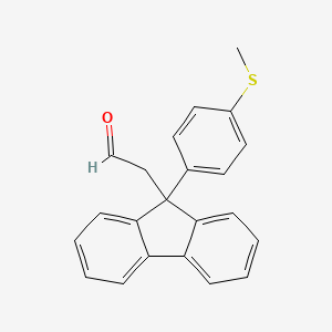 {9-[4-(Methylsulfanyl)phenyl]-9H-fluoren-9-yl}acetaldehyde