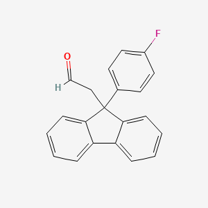 [9-(4-Fluorophenyl)-9H-fluoren-9-yl]acetaldehyde