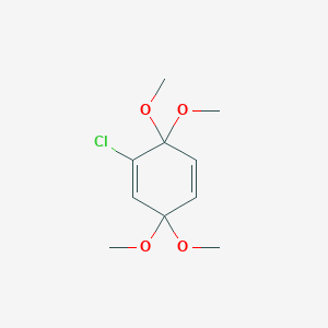 molecular formula C10H15ClO4 B14621085 1-Chloro-3,3,6,6-tetramethoxycyclohexa-1,4-diene CAS No. 60316-52-1