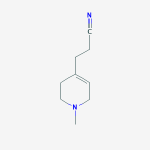 molecular formula C9H14N2 B1462112 3-(1-Methyl-1,2,3,6-tetrahydropyridin-4-yl)propanenitrile CAS No. 1823322-85-5