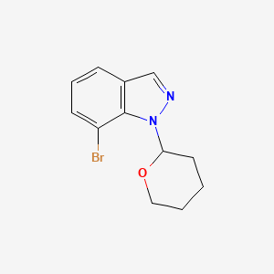 molecular formula C12H13BrN2O B1462113 7-Bromo-1-(tetrahydro-2H-pyran-2-YL)-1H-indazole CAS No. 1158680-89-7