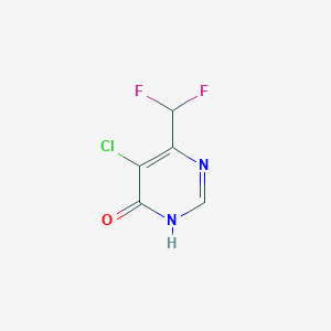 molecular formula C5H3ClF2N2O B1462114 5-Chloro-6-(difluoromethyl)pyrimidin-4-OL CAS No. 425394-28-1