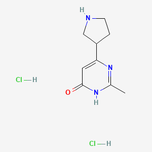 molecular formula C9H15Cl2N3O B1462119 2-Methyl-6-pyrrolidin-3-ylpyrimidin-4-ol dihydrochloride CAS No. 2109583-73-3