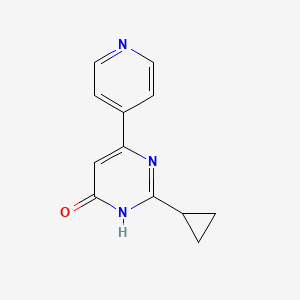 molecular formula C12H11N3O B1462121 2-Cyclopropyl-6-(pyridin-4-yl)pyrimidin-4-ol CAS No. 1159821-90-5
