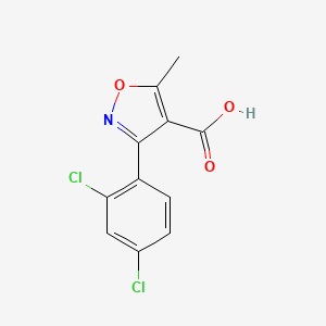 molecular formula C11H7Cl2NO3 B1462126 3-(2,4-Dichlorophenyl)-5-methyl-1,2-oxazole-4-carboxylic acid CAS No. 4402-78-2