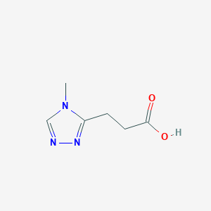 molecular formula C6H9N3O2 B1462132 3-(4-Methyl-4H-1,2,4-triazol-3-YL)propanoic acid CAS No. 959240-56-3