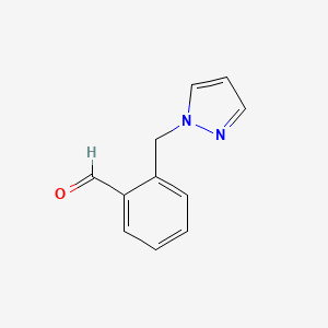 molecular formula C11H10N2O B1462133 2-(1H-吡唑-1-基甲基)苯甲醛 CAS No. 1177332-23-8